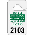 Standard Hang Tag Parking Permit (.035" White Reflective)